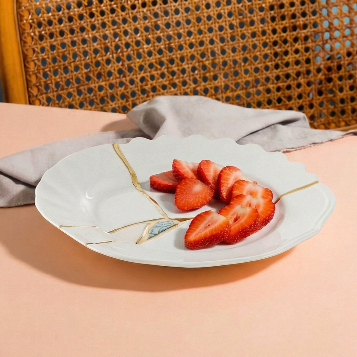 Assiette à dessert Kintsugi n°3 de Marcantonio - Seletti-vue 2-The Woods Gallery