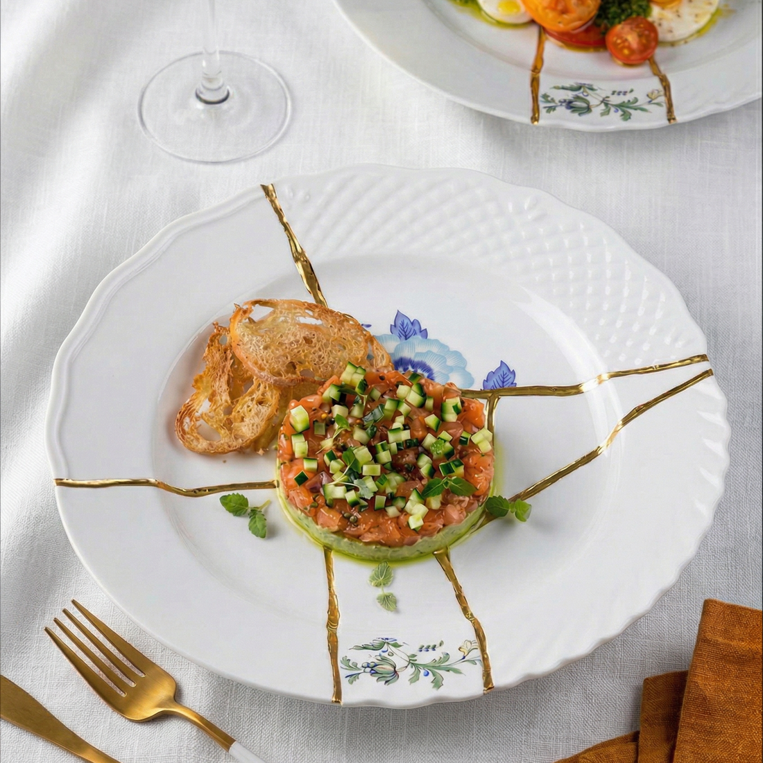 Assiette plate Kintsugi n°3 de Marcantonio - Seletti-vue 2-The Woods Gallery