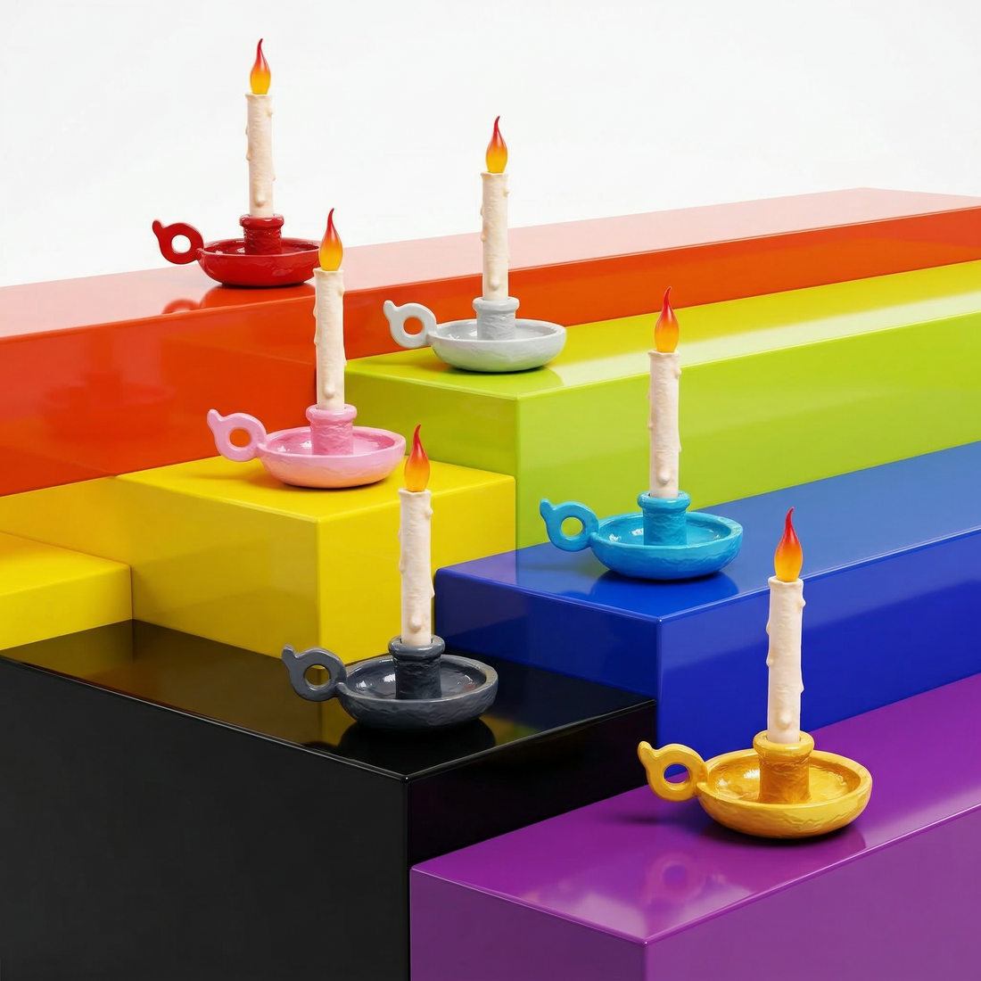 Lampe sans fil Bugia grise de Studio Job - Seletti-vue 2-The Woods Gallery