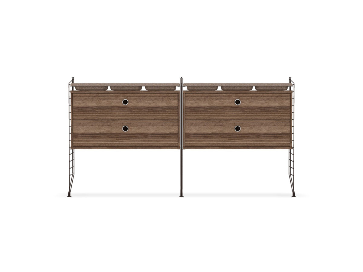 Ensemble de Chambre G - String Furniture-Marron foncé - Noyer-The Woods Gallery