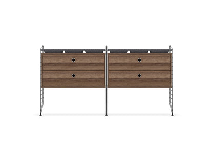 Ensemble de Chambre G - String Furniture-Gris foncé - Noyer-The Woods Gallery