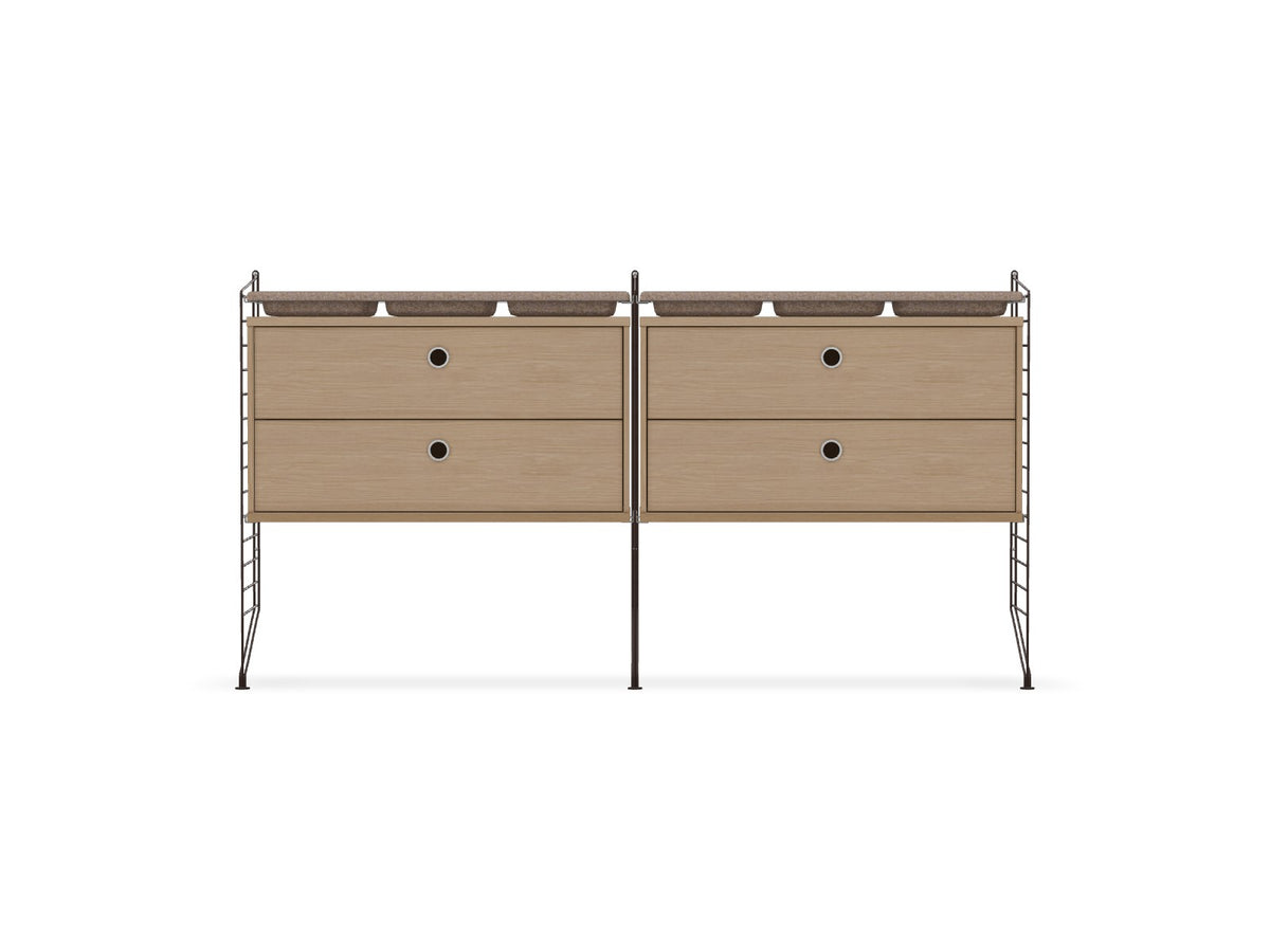 Ensemble de Chambre G - String Furniture-Marron foncé - Chêne-The Woods Gallery