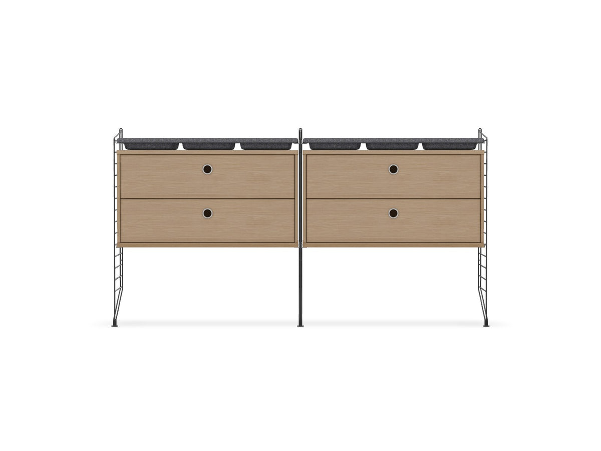 Ensemble de Chambre G - String Furniture-Gris foncé - Chêne-The Woods Gallery
