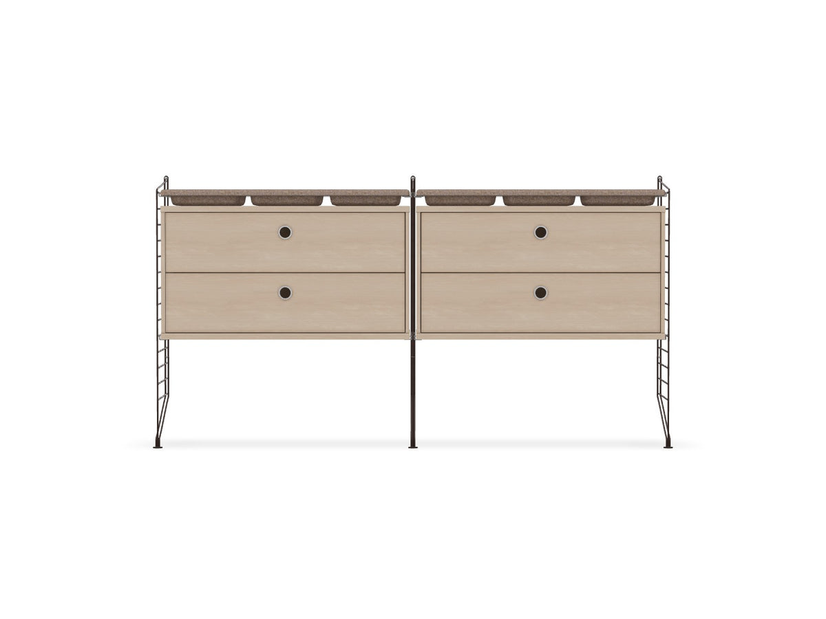 Ensemble de Chambre G - String Furniture-Marron foncé - Frêne-The Woods Gallery
