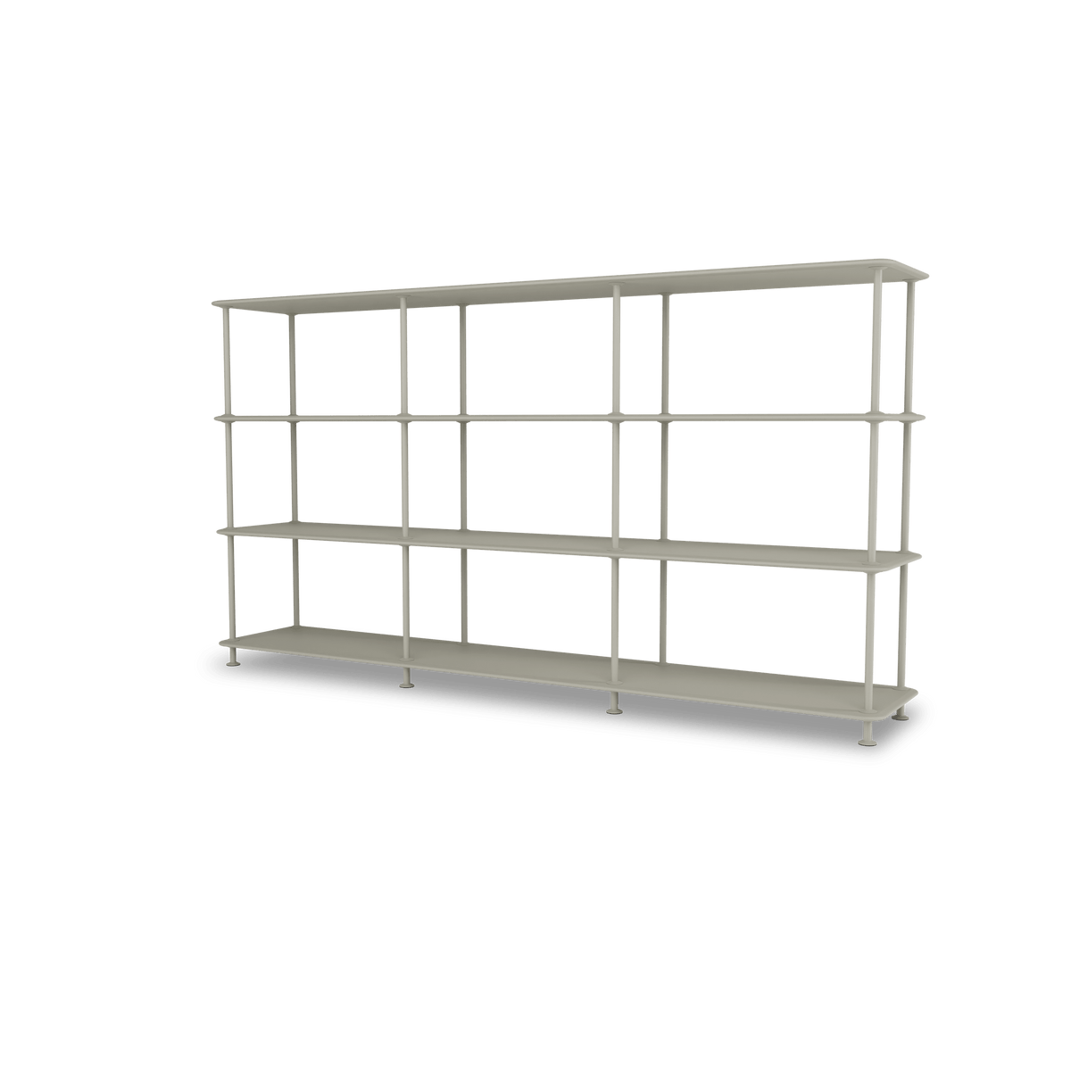 Etagère Free 333000 Montana, tablettes 225 Fennel et structure 144 Fennel, vue de trois quarts sur fond blanc