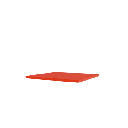 Tablette Panton Wire Single laquée Rosehip, vue en perspective sur fond blanc
