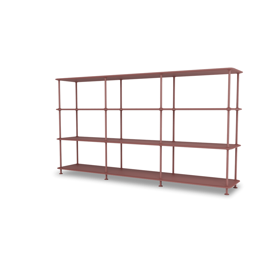 Etagère Free 333000 Montana, tablettes 231 Masala et structure 155 Masala, vue de trois quarts sur fond blanc