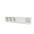 Banc Rest III Montana, laque 01 White, sur socle de 7 cm, vue de trois quarts sur fond blanc