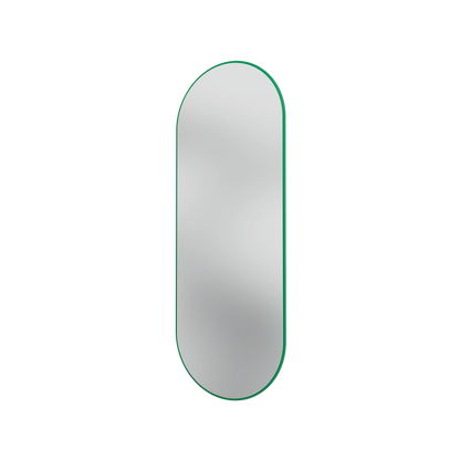 Miroir Colour Frame ovale SP1232R Montana, cadre laqué 152 Parsley, vue de trois quarts sur fond blanc