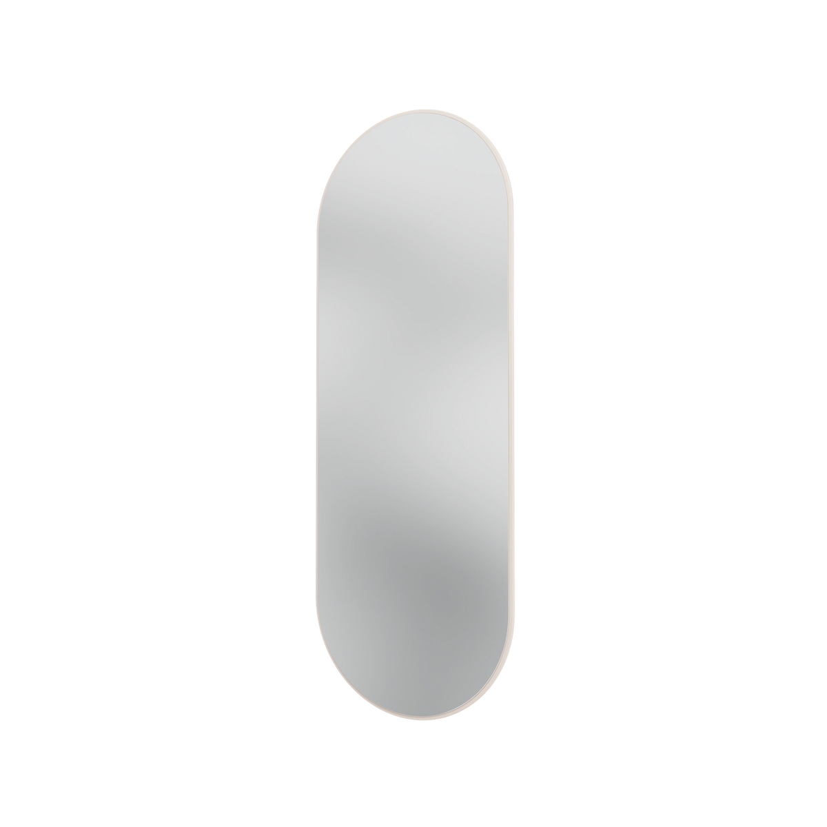 Miroir Colour Frame ovale SP1232R Montana, cadre laqué 158 Oat, vue de trois quarts sur fond blanc