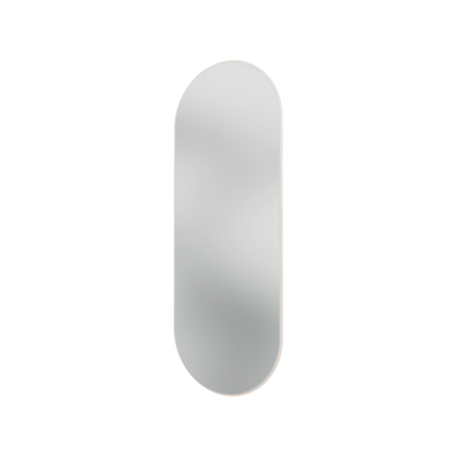 Miroir Colour Frame ovale SP1232R Montana, cadre laqué 158 Oat, vue de trois quarts sur fond blanc