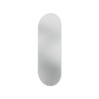 Miroir Colour Frame ovale SP1232R Montana, cadre laqué 140 Pomelo, vue de trois quarts sur fond blanc