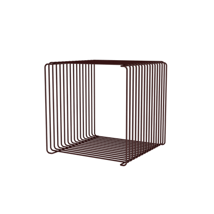 Module Panton Wire Single laqué Black Red, profondeur 34,8 cm, vue en perspective (l&