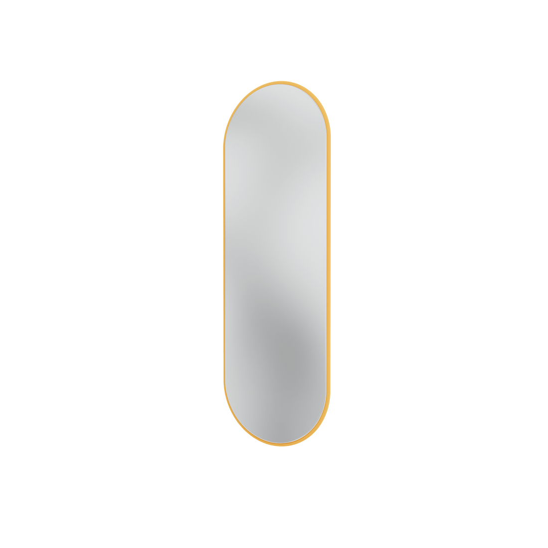 Miroir Colour Frame FIGURE Montana, cadre laqué 166 Acacia, vue de trois quarts sur fond blanc