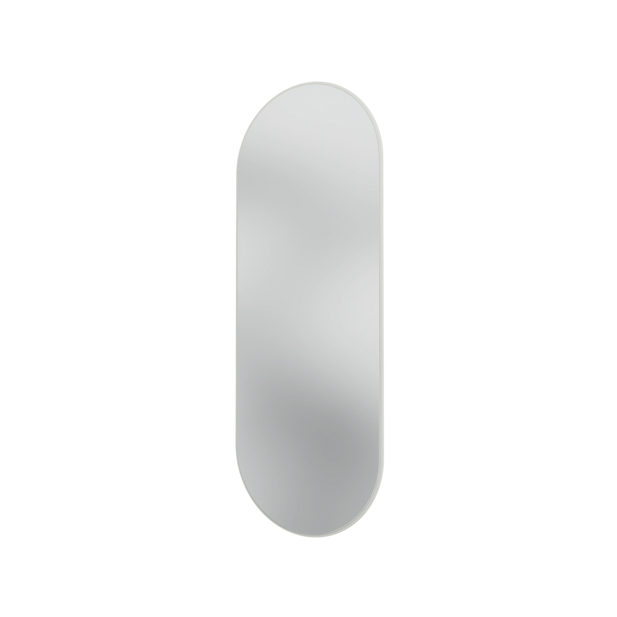 Miroir Colour Frame ovale SP1232R Montana, cadre laqué 09 Nordic, vue de trois quarts sur fond blanc