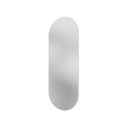 Miroir Colour Frame ovale SP1232R Montana, cadre laqué 09 Nordic, vue de trois quarts sur fond blanc