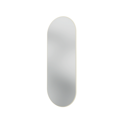 Miroir Colour Frame ovale SP1232R Montana, cadre laqué 150 Vanilla, vue de trois quarts sur fond blanc