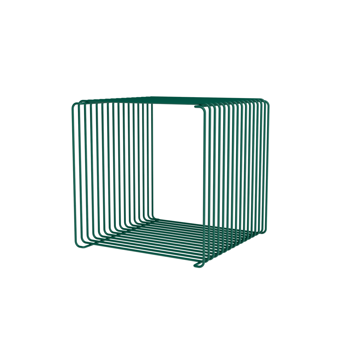 Module Panton Wire Single laqué Pine, profondeur 34,8 cm, vue en perspective (l&