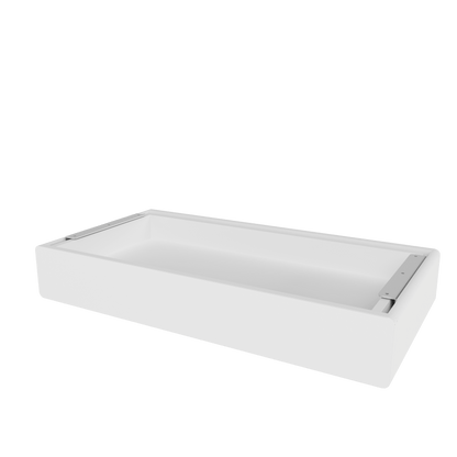 Tiroir Montana Free laqué 214 New White, vue de trois quarts sur fond blanc