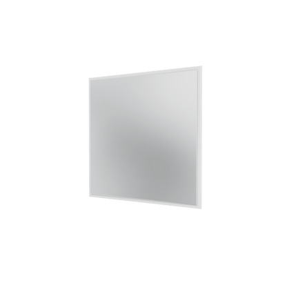 Miroir Colour Frame SP808 Montana, cadre laqué 101 New White, vue de trois quarts sur fond blanc