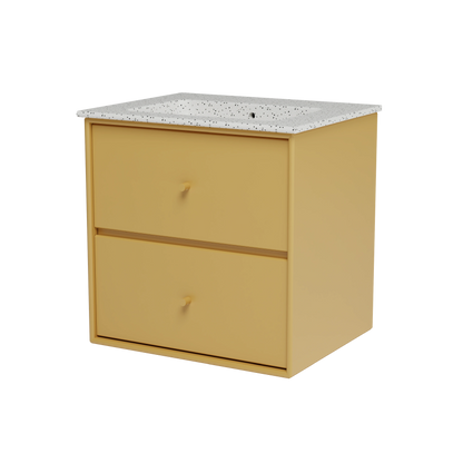 Meuble vasque Flow, laque 157 Cumin, packshot Montana