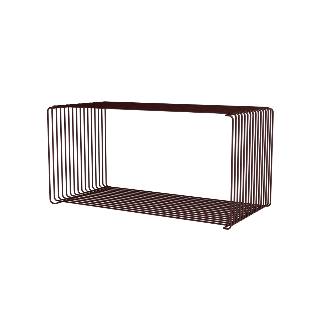 Module Panton Wire Extended laqué Black Red, profondeur 34,8 cm, vue en perspective (l&