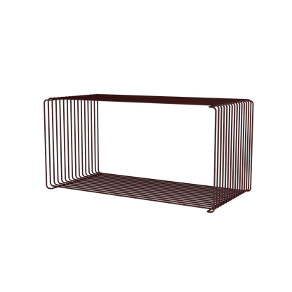 Module Panton Wire Extended laqué Black Red, profondeur 34,8 cm, vue en perspective (l&