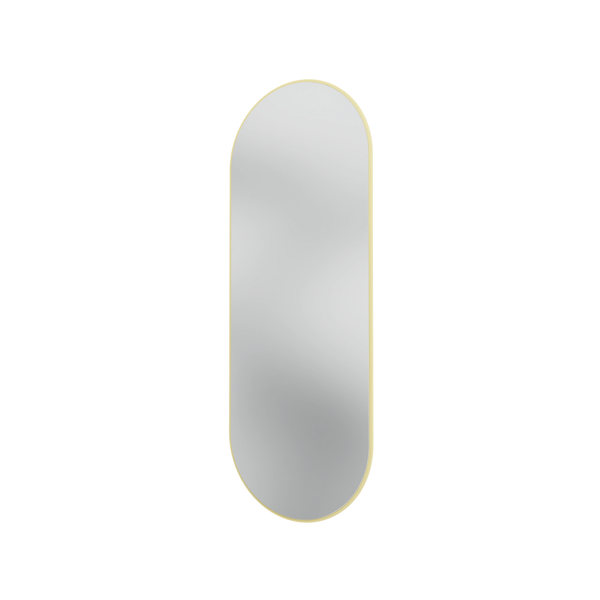Miroir Colour Frame ovale SP1232R Montana, cadre laqué 159 Camomile, vue de trois quarts sur fond blanc