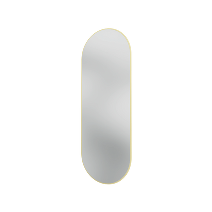 Miroir Colour Frame ovale SP1232R Montana, cadre laqué 159 Camomile, vue de trois quarts sur fond blanc