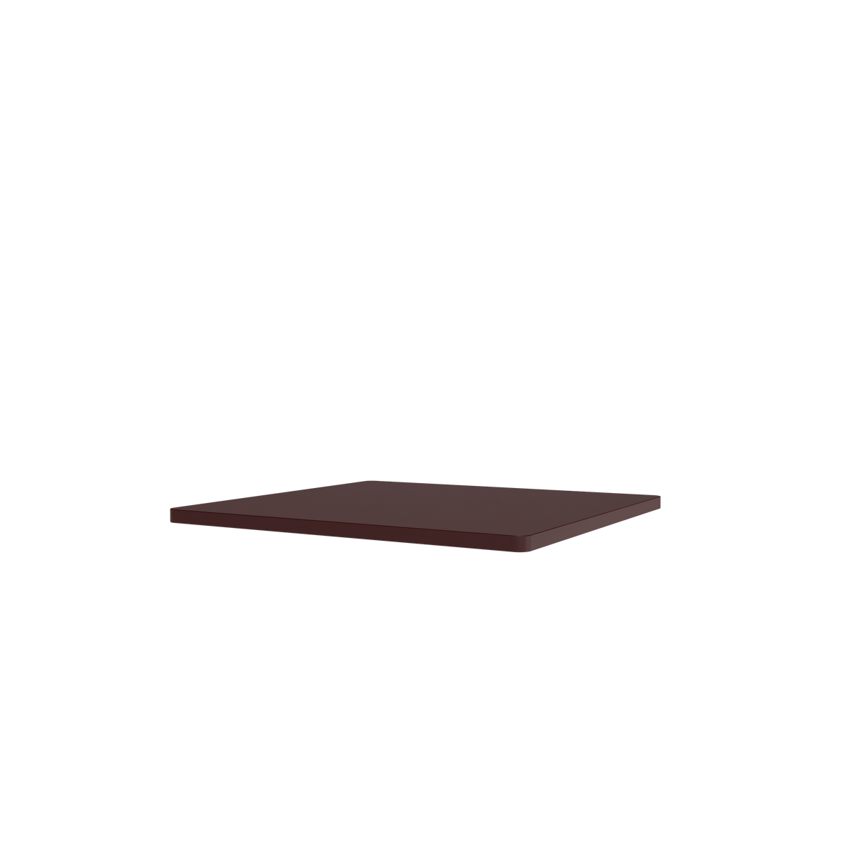 Tablette Panton Wire Single laquée Black Red, vue en perspective sur fond blanc