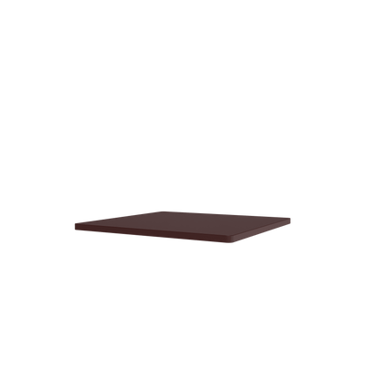 Tablette Panton Wire Single laquée Black Red, vue en perspective sur fond blanc
