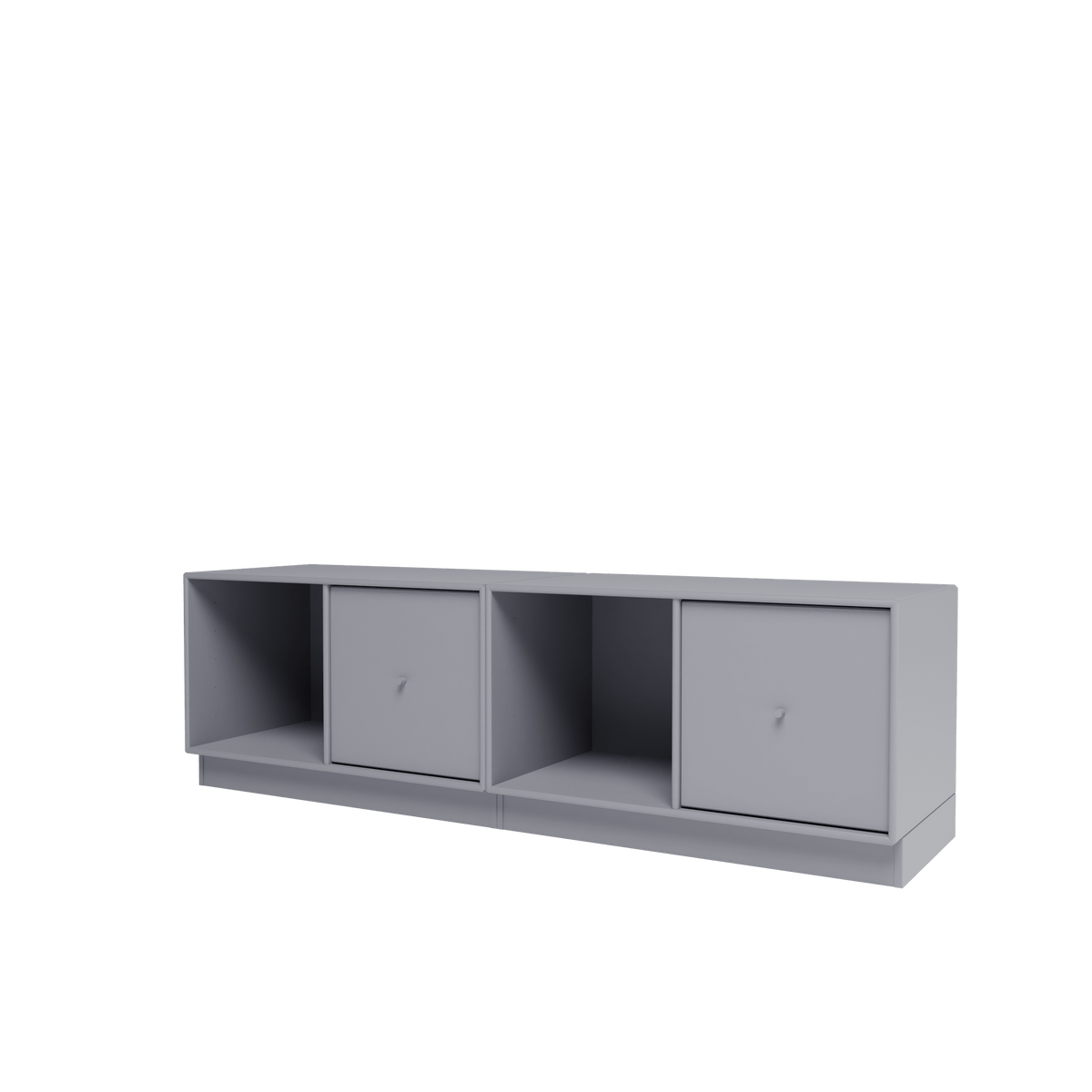 Banc Rest II Montana, laque 100 Graphic, sur socle de 7 cm, vue de trois quarts sur fond blanc