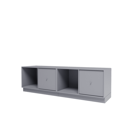 Banc Rest II Montana, laque 100 Graphic, sur socle de 7 cm, vue de trois quarts sur fond blanc