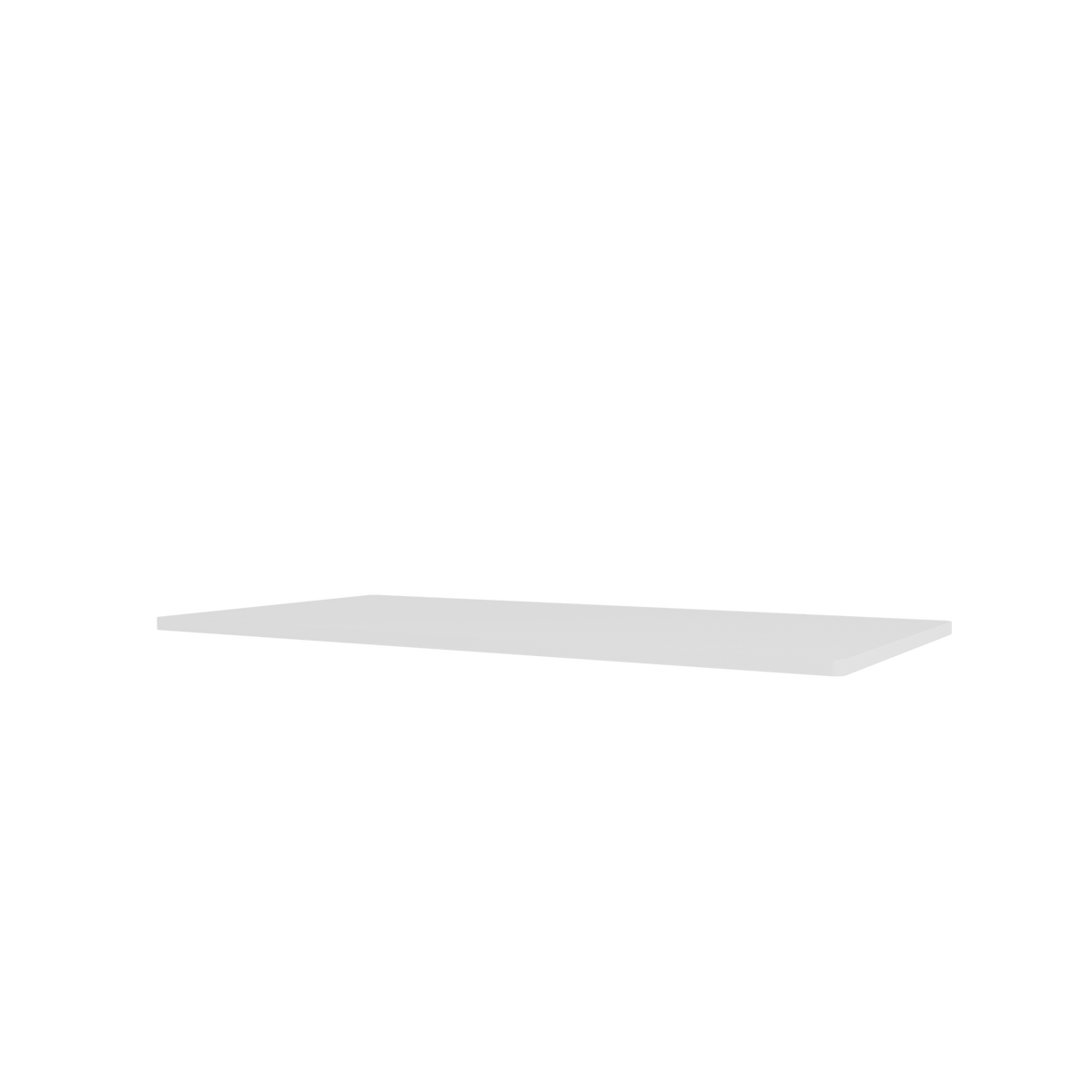 Tablette Panton Wire Extended laquée New White, vue en perspective sur fond blanc