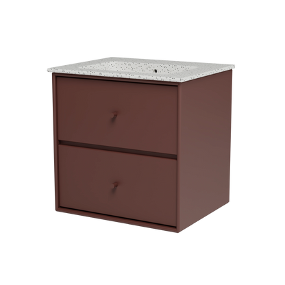 Meuble vasque Flow, laque 155 Masala, packshot Montana