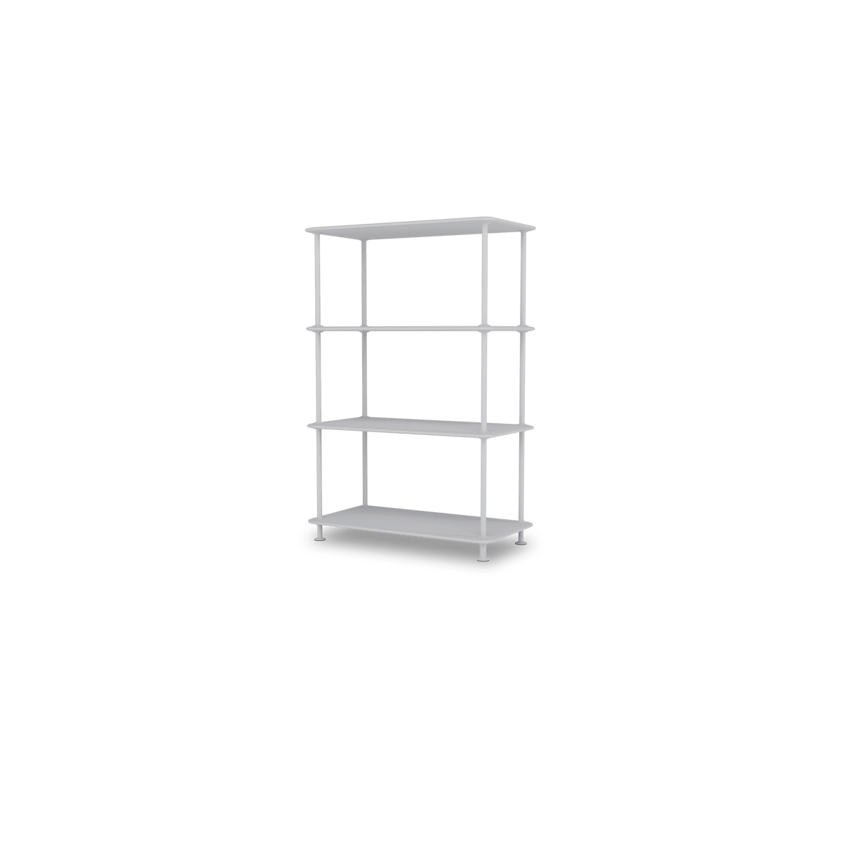 Etagère Free 300000 Montana, tablettes 209 Fjord et structure 02 Fjord, vue de trois quarts sur fond blanc