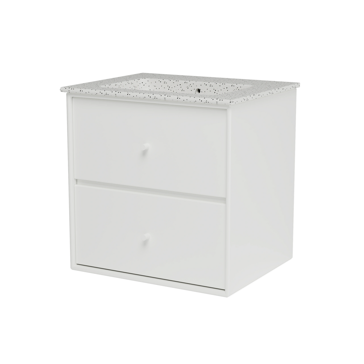 Meuble vasque Flow, laque 01 White, packshot Montana