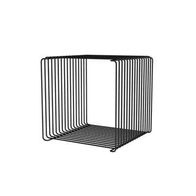 Cube Panton Wire Single Black, profondeur 34,8 cm, vue en perspective