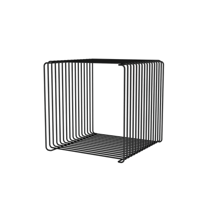 Cube Panton Wire Single Black, profondeur 34,8 cm, vue en perspective