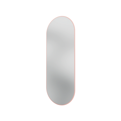 Miroir Colour Frame ovale SP1232R Montana, cadre laqué 167 Ruby, vue de trois quarts sur fond blanc