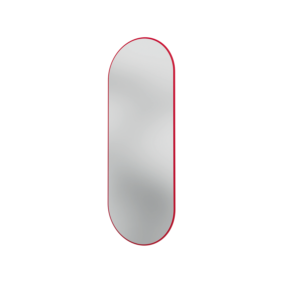 Miroir Colour Frame ovale SP1232R Montana, cadre laqué 165 Beetroot, vue de trois quarts sur fond blanc