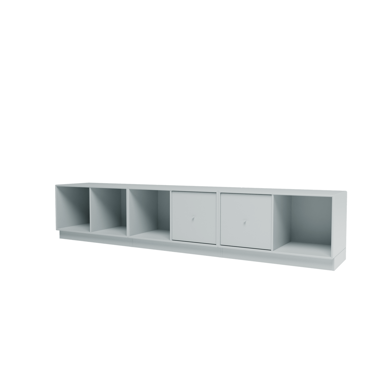 Banc Rest III Montana, laque 156 Oyster, sur socle de 7 cm, vue de trois quarts sur fond blanc