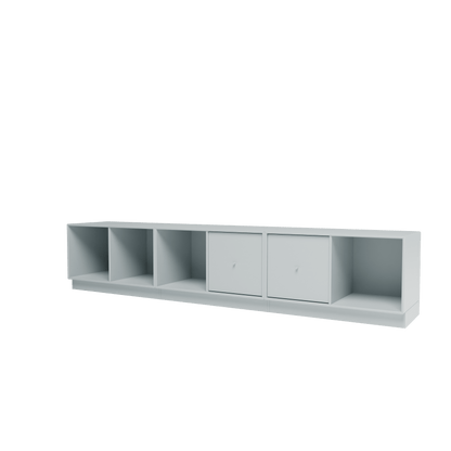 Banc Rest III Montana, laque 156 Oyster, sur socle de 7 cm, vue de trois quarts sur fond blanc