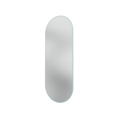 Miroir Colour Frame ovale SP1232R Montana, cadre laqué 148 Flint, vue de trois quarts sur fond blanc