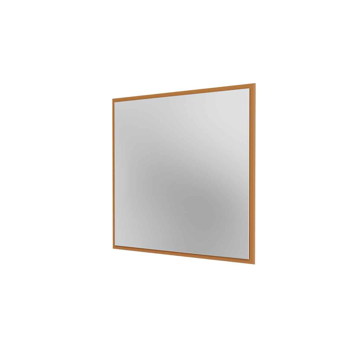 Miroir Colour Frame SP808 Montana, cadre laqué 142 Amber, vue de trois quarts sur fond blanc