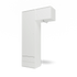 Armoire Attire II Montana, laque 01 White, suspendu au rail mural, vue de trois quarts sur fond blanc