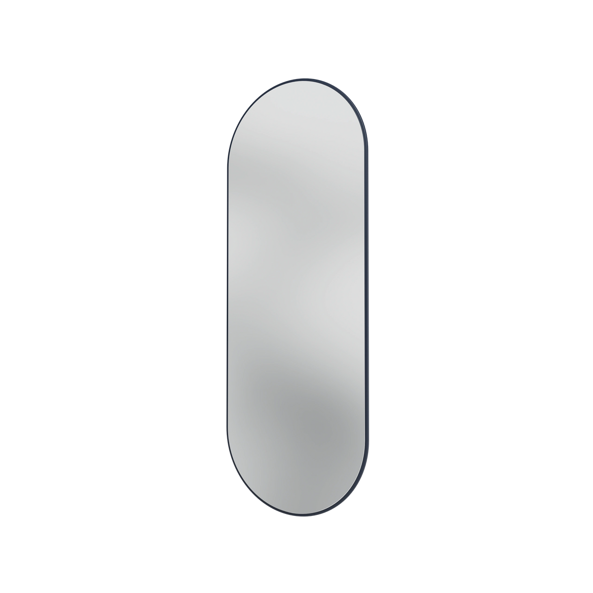 Miroir Colour Frame ovale SP1232R Montana, cadre laqué 147 Shadow, vue de trois quarts sur fond blanc