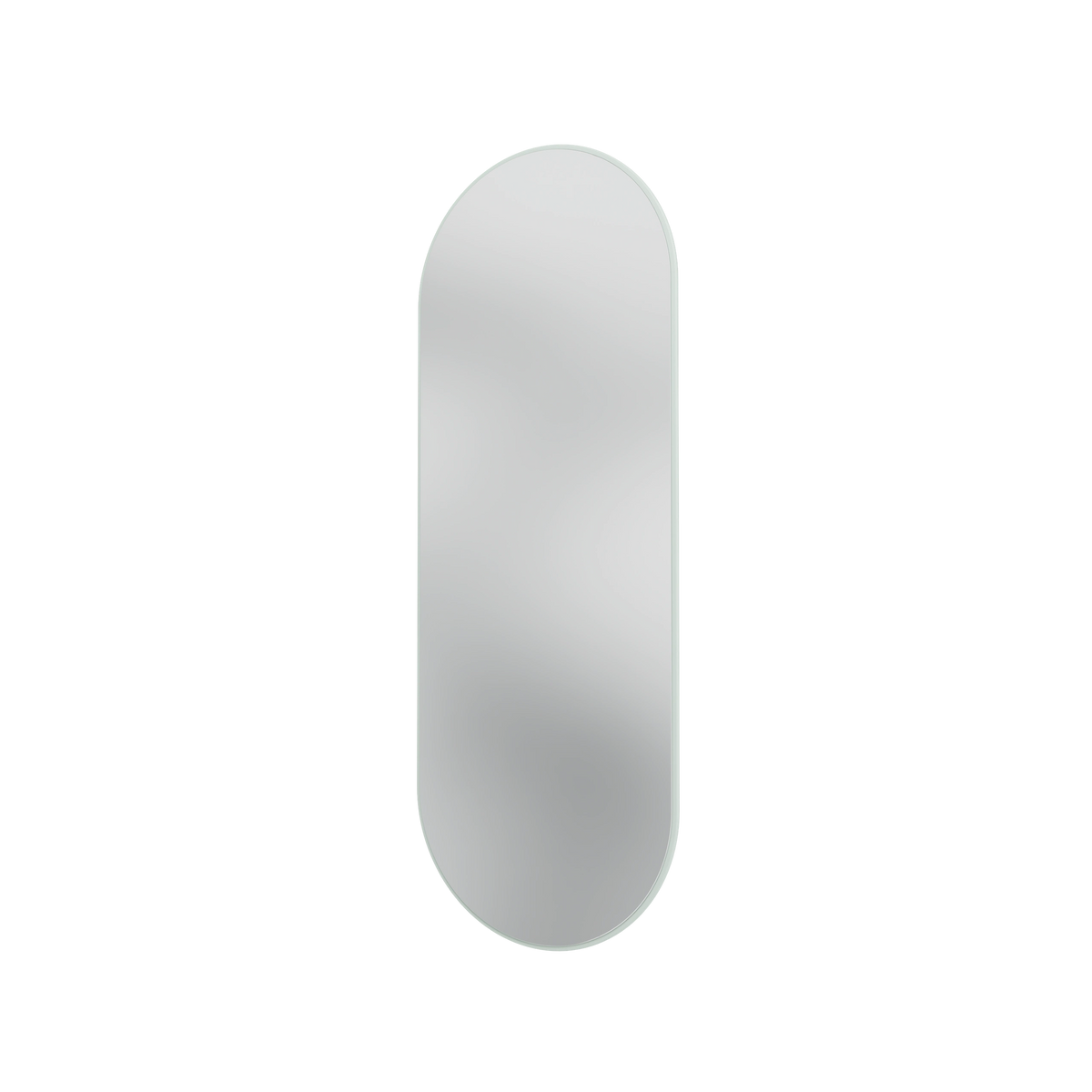 Miroir Colour Frame ovale SP1232R Montana, cadre laqué 161 Mist, vue de trois quarts sur fond blanc