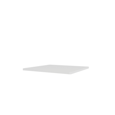 Tablette Panton Wire Single laquée New White, vue en perspective sur fond blanc