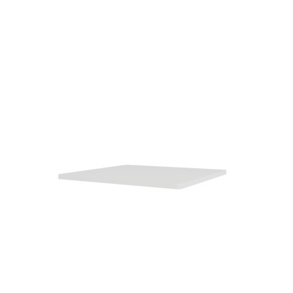 Tablette Panton Wire Single laquée New White, vue en perspective sur fond blanc